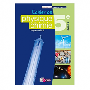 (A) Cahier de physique chimie 5éme. Édition 2021