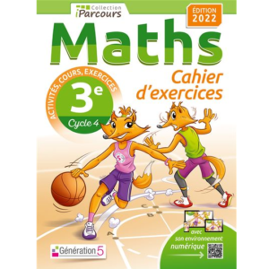 (A) Cahier d'exercices iParcours maths 3ème avec cours (édition 2022)